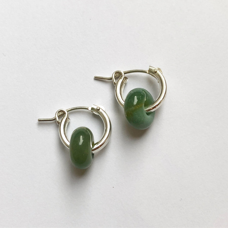 Fruit Loop Hoops Agate 2 Silber