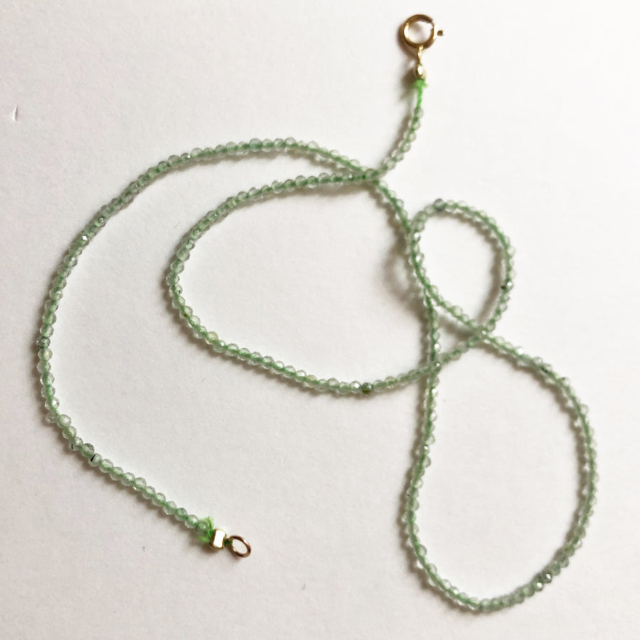Grüne Prehnit Halskette