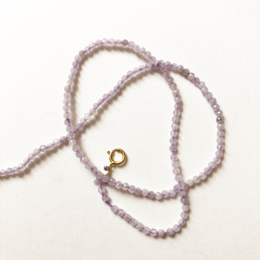 Lavendel Amethyst Halskette kurz